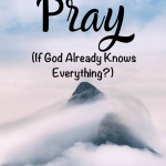 So, why do we pray? God knows everything already anyway. Is it really needed and necessary? This article answers the question - why do you & I need to pray? (And, there's a free printable.) #pray #whypray #prayer