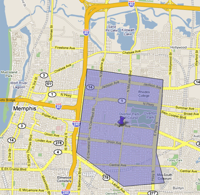 Map Memphis Midtown 