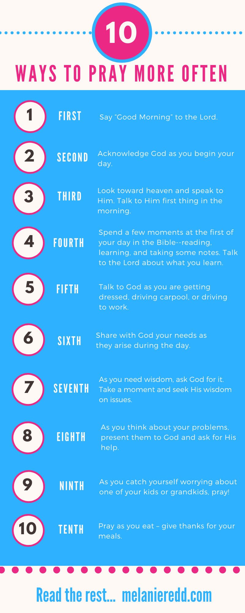 Prayer. It's something we all would like to do and do well. But, what happens when we really don't know how to pray? What do we do when we are uncomfortable or awkward with our prayers? How can we get better at praying? Here are simple, helpful, and practical tips on how to pray. Why not drop by to read them? #pray #prayer #easypraying #learningtopray