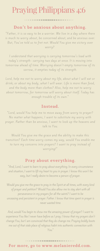How to Make Philippians 4:6 Your Prayer Infographic