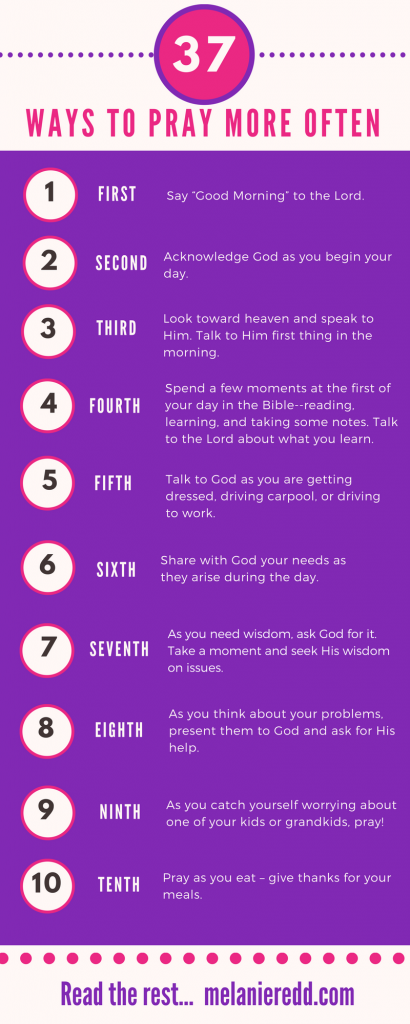 How Can I Pray MORE Often and MORE Easily? Infographic