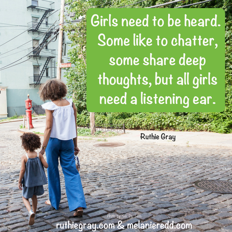Would you like to raise girls who'll grow up talking to you? Here are some practical ways to to encourage your daughter to confide in you - her whole life. #daughters #raisinggirls #raisingdaughters #parenting