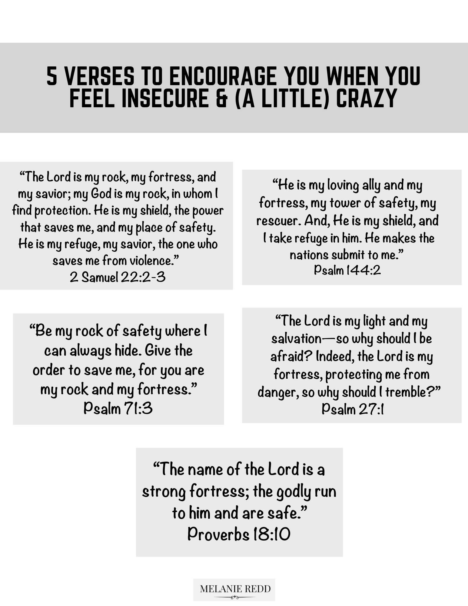 Things are a bit WILD in our world right now... even at home. Here are 5 verses to encourage you when you feel insecure & uncertain.